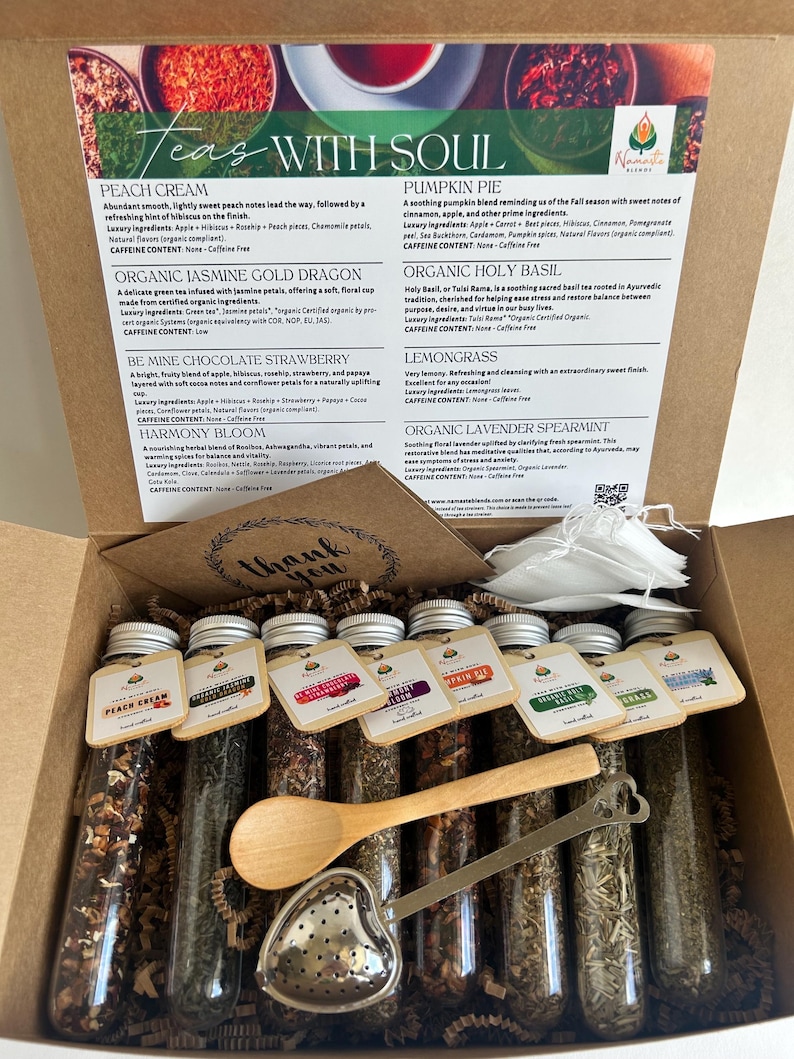 Loose Leaf Tea Gift Box Tea Gift Set Tea Box Loose Tea Sampler Tea Gift Gourmet Tea Gift Herbal Tea Gift Box Artisan Tea Gift Assortment Box