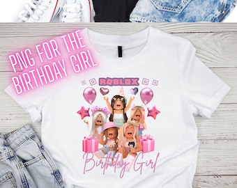 Editable T-shirts Design Roblox Girlkids Birthday Printable 