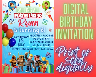 Roblox Birthday Party Shirt PNG, Roblox, roblox girl, birthday party,  birthday girl, guests, High resolution, sublimation, printable HTV