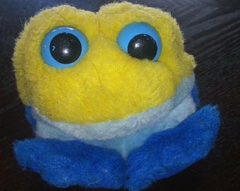 Swibco Puffkins Winky The Yellow Frog Bean Bag Plush Toy