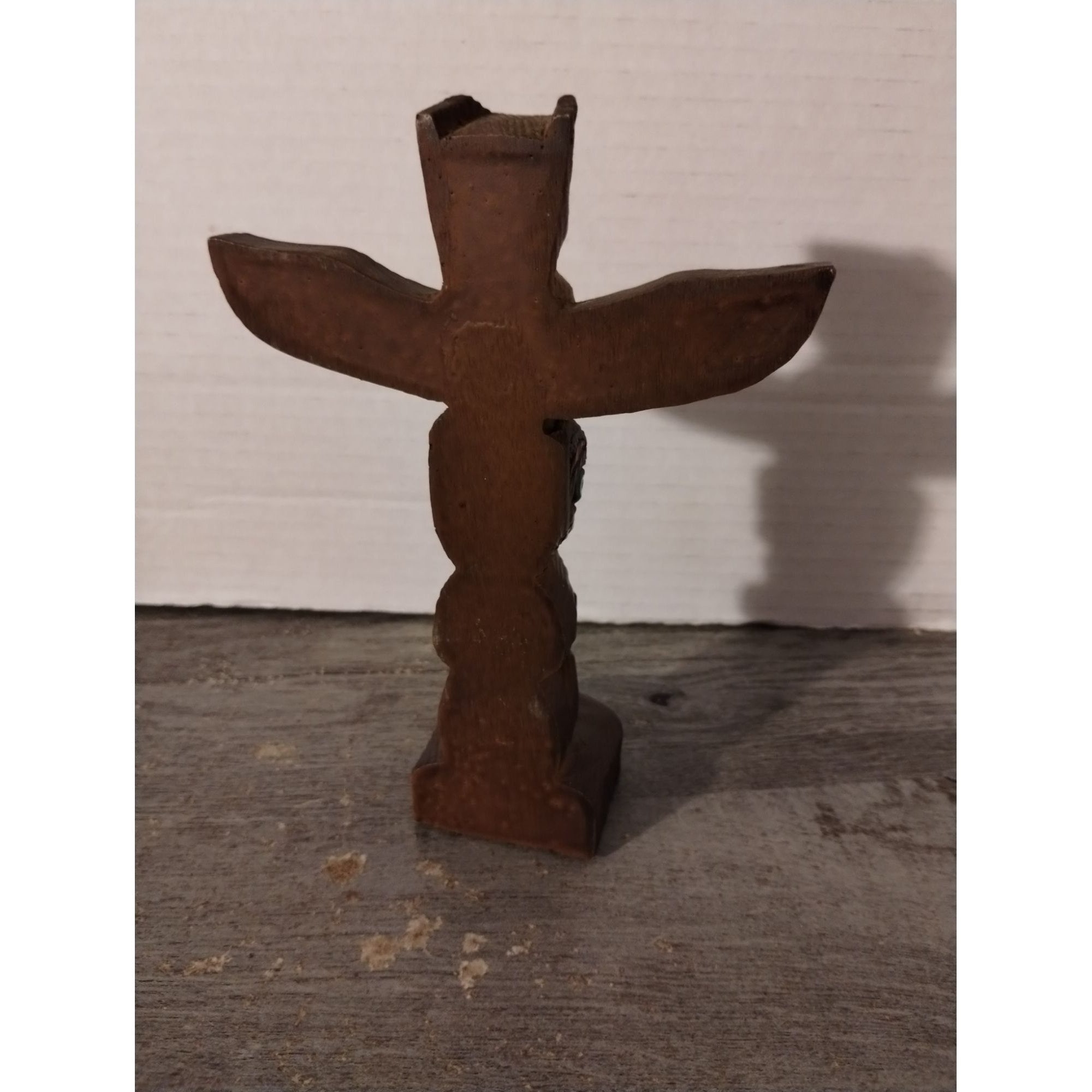 Mid Century Vintage 6 3/4” Resin Northwestern Tribal Painted Totem