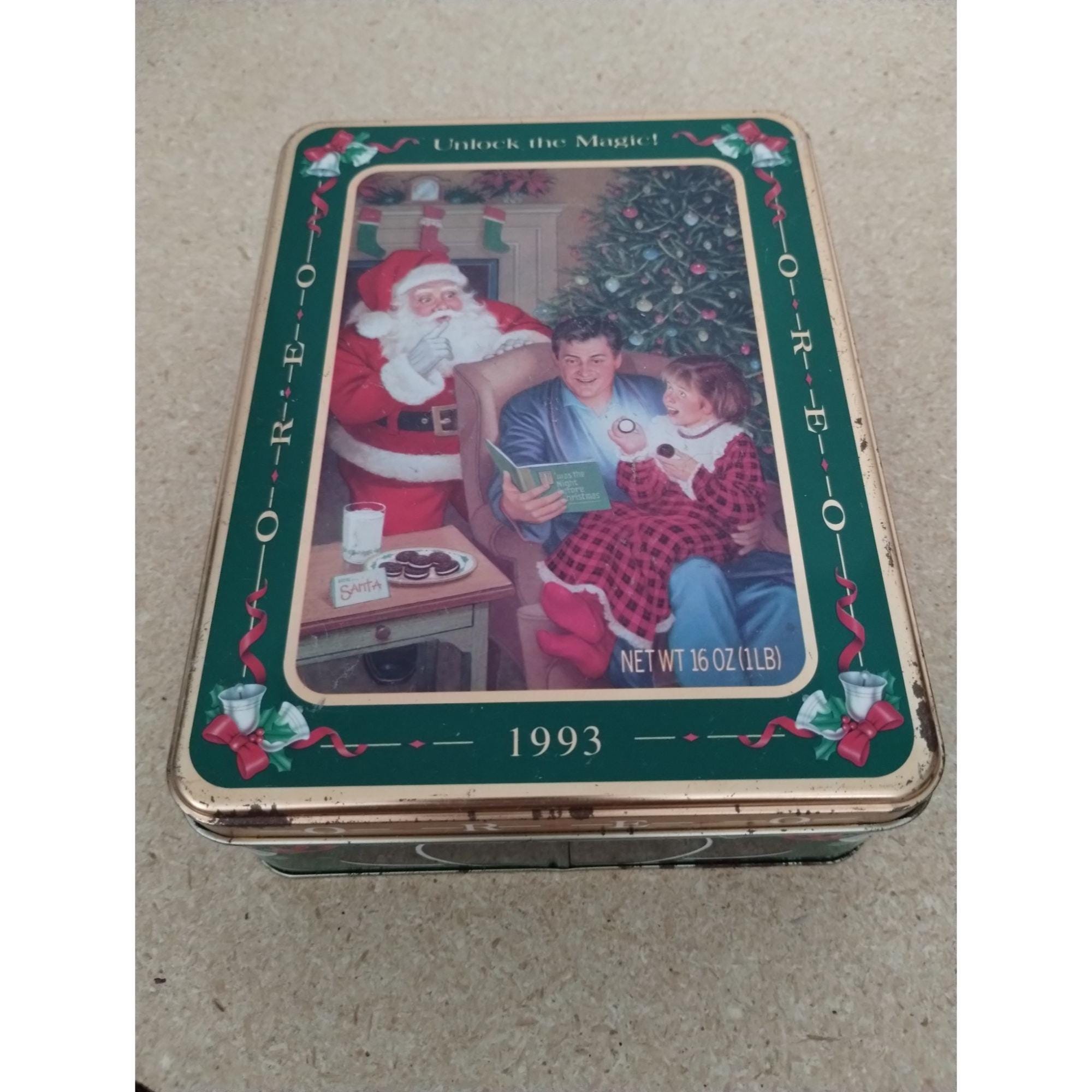 Collectible Christmas Oreo Tin Unlock the Magic Tinsel and Time