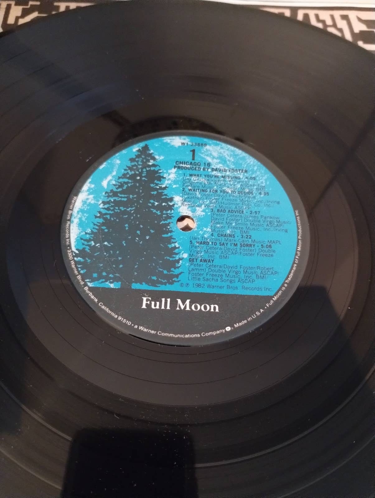 Chicago – Chicago 16 1982 Full Moon Records #W1-23689 Rock