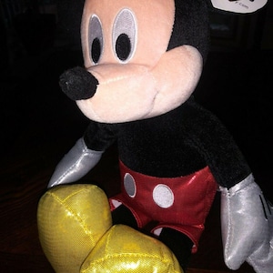 Disney Mickey Mouse TY Sparkle 12' Plush Set w/ Sparkly Clothes immagine 1