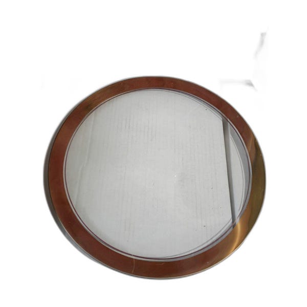 13" Round Glass Platter with Gold Border