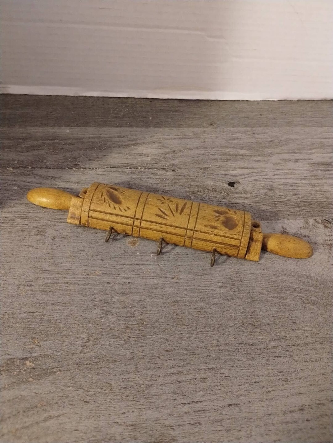 Cookie Cutter Rolling Pin Kitchen Wall Hanging Key Holder Etsy