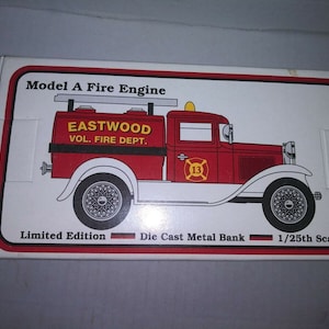Eastwood Company Model A Ford Fire Engine 1:25 Scale Limited Edition Bank NIB