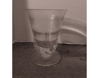 6 5/8" Art Glass helder glas 3 bloemblaadje voetstukvaas