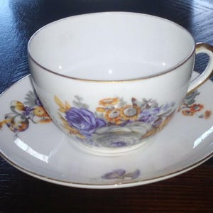 Antique Bohemia Czechoslovakia Cup And Saucer United Porcelain Factory...