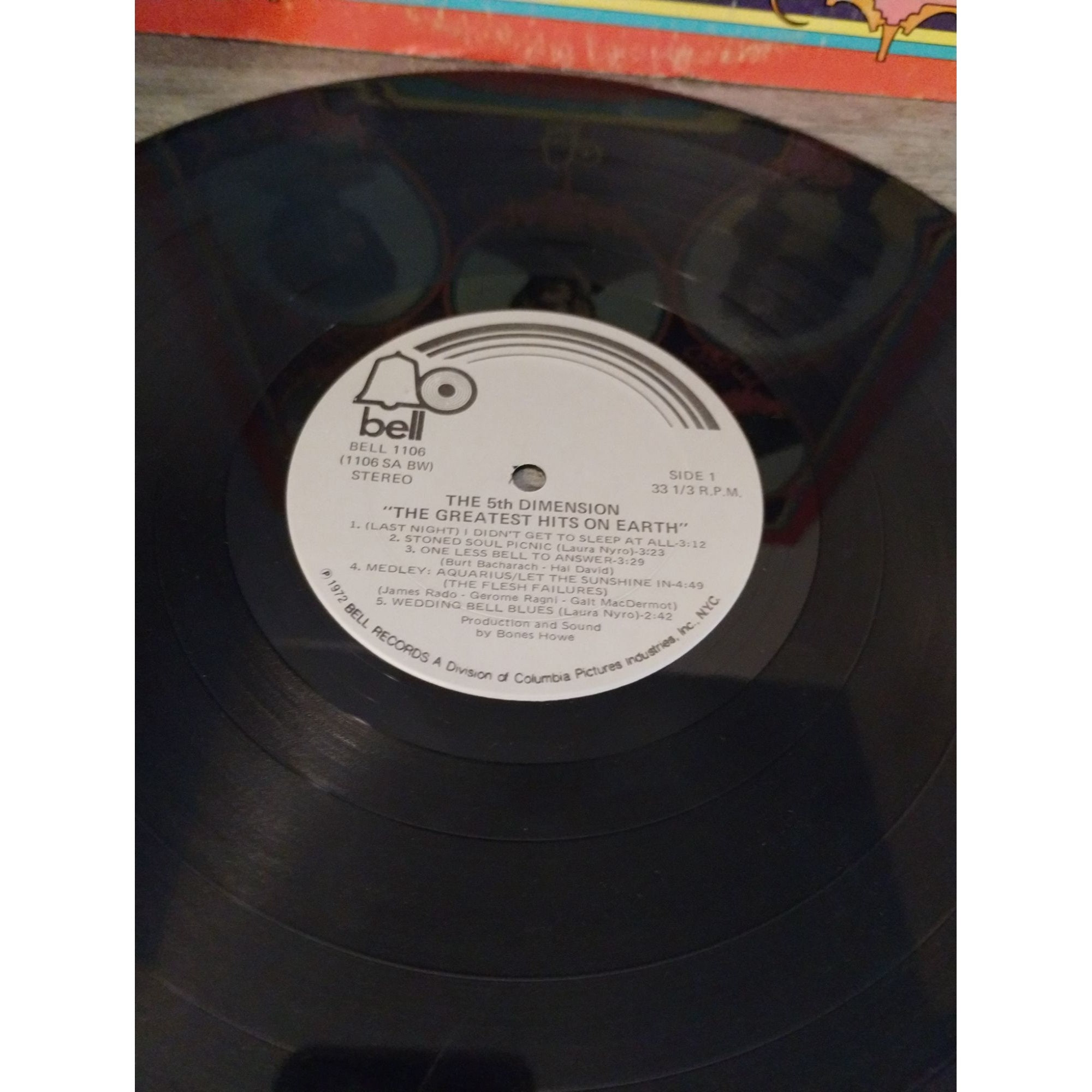 1972 5TH DIMENSION Greatest Hits on Earth LP Vinyl Bell 1106