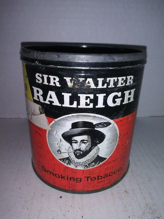 tobacco store raleigh Vintage Sir Walter Raleigh Tobacco Store Advertising Tin