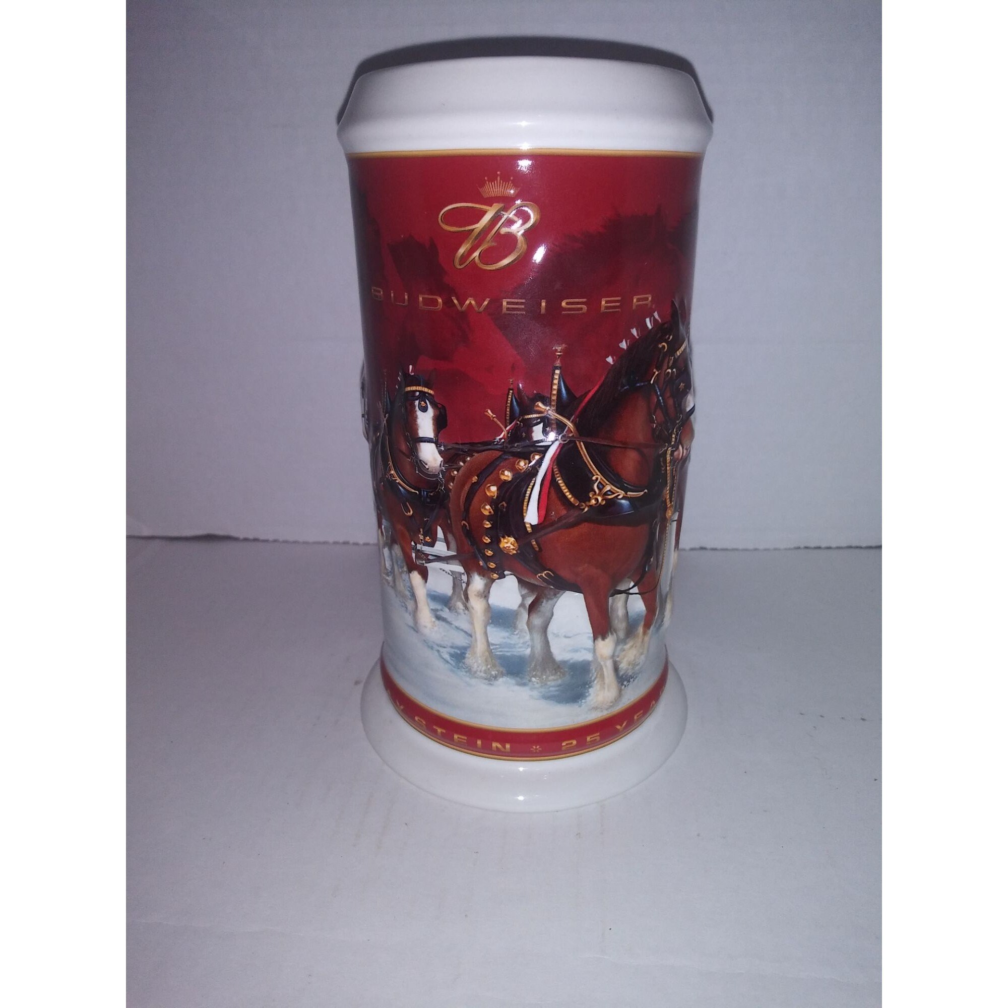 Budweiser Clydesdales Holiday Stein 2004 25th Anniversary CS608 W  display picture 1