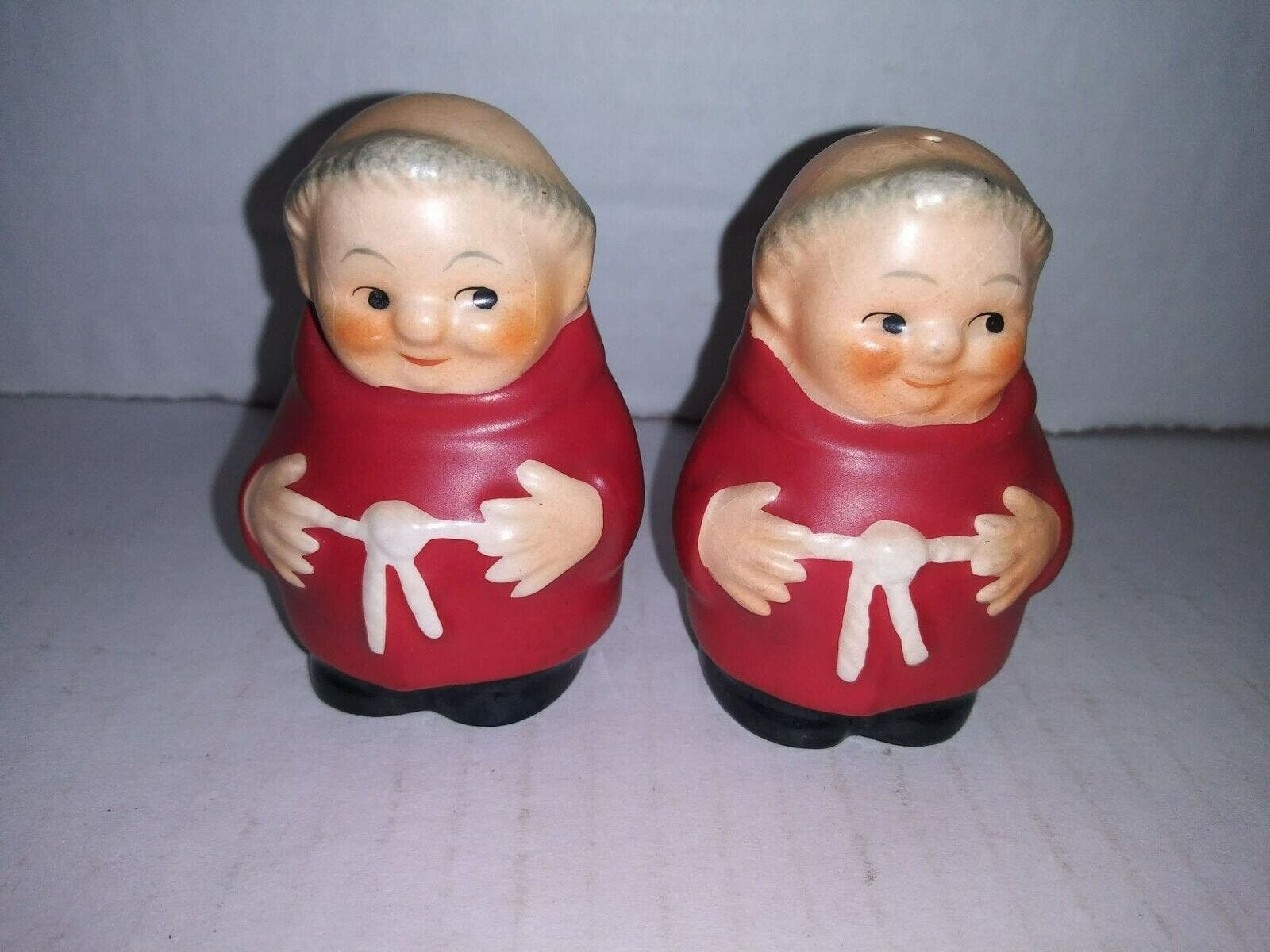 Vintage Skunk Salt & Pepper Shakers MCM Japan Kitsch Black