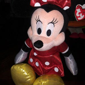 Disney Minnie Mouse TY Sparkle 12' Plush Set w/ Sparkly Clothes image 1