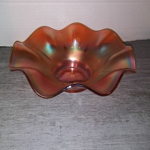 Marigold Carnival Glass Bowl