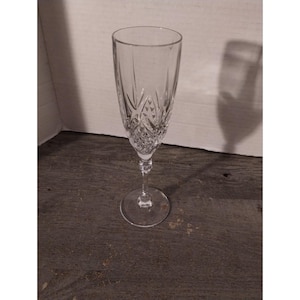 Blown Glass 8 1/2" Fluted Champagne Cristal D'Arques-Durand