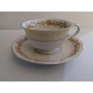 Noritake Nippon Toki Kaisha Tea Cup and Saucer Set c1950
