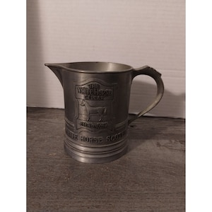 The White Horse Cellar Scotch Whiskey Metal Tankard Pitcher Mug 1742