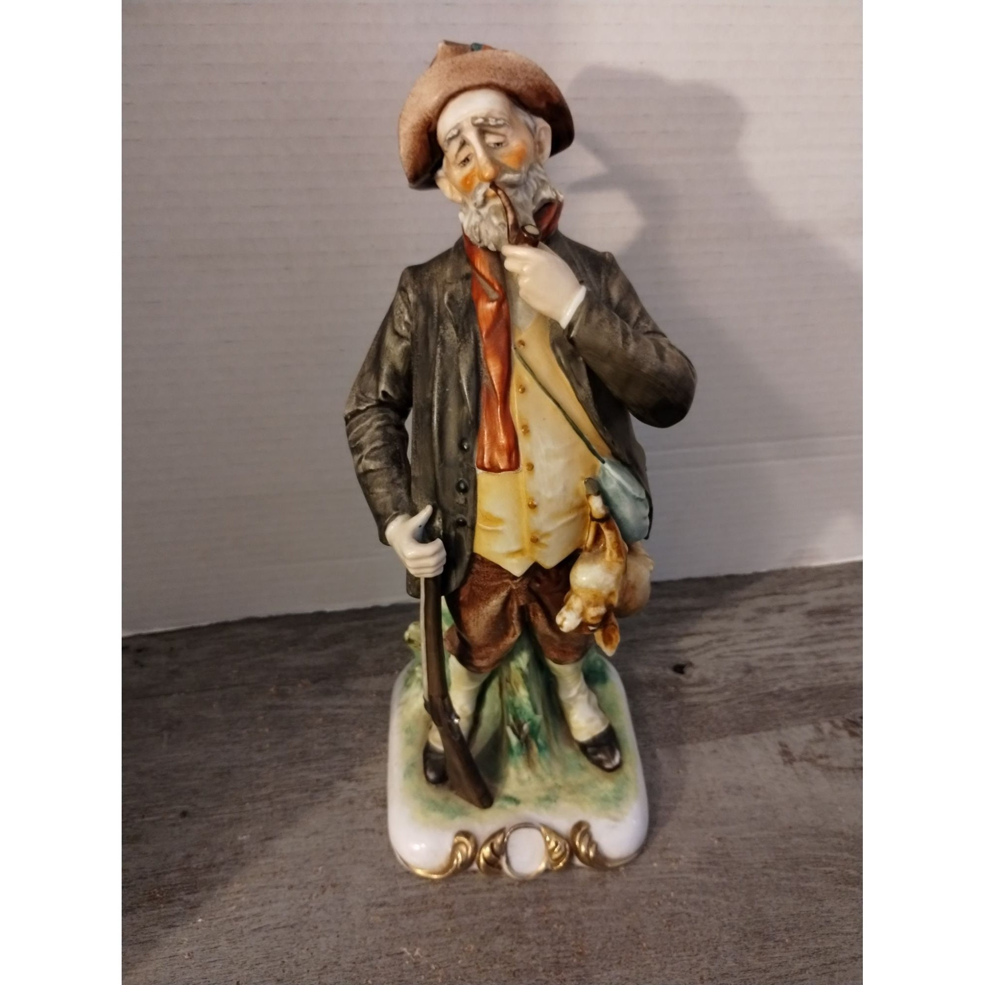 Capodimonte Porcelain rabbit Hunter Sculpture - Etsy