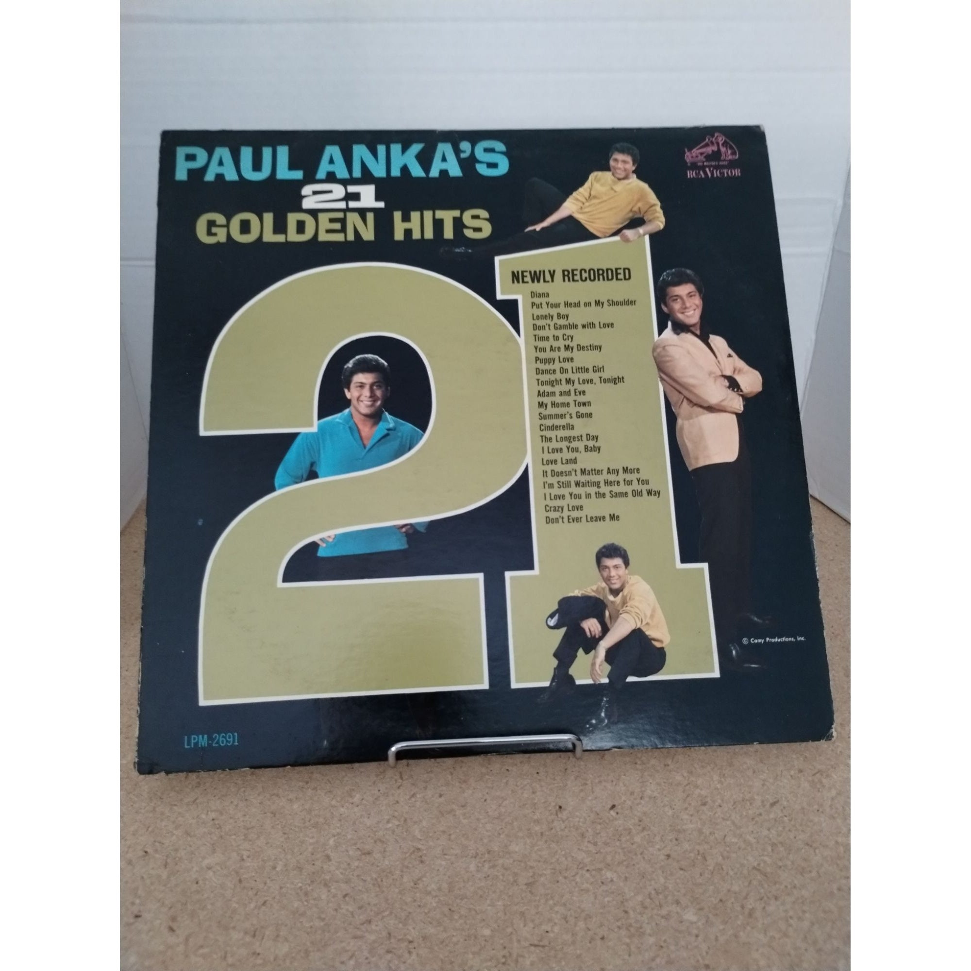 Paul Anka's 21 Golden Hits 33 RPM Lp Record RCA 1963 Mono