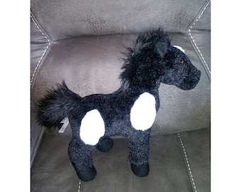 Spirit H14354 Ganz Plush 12" Horse Black White