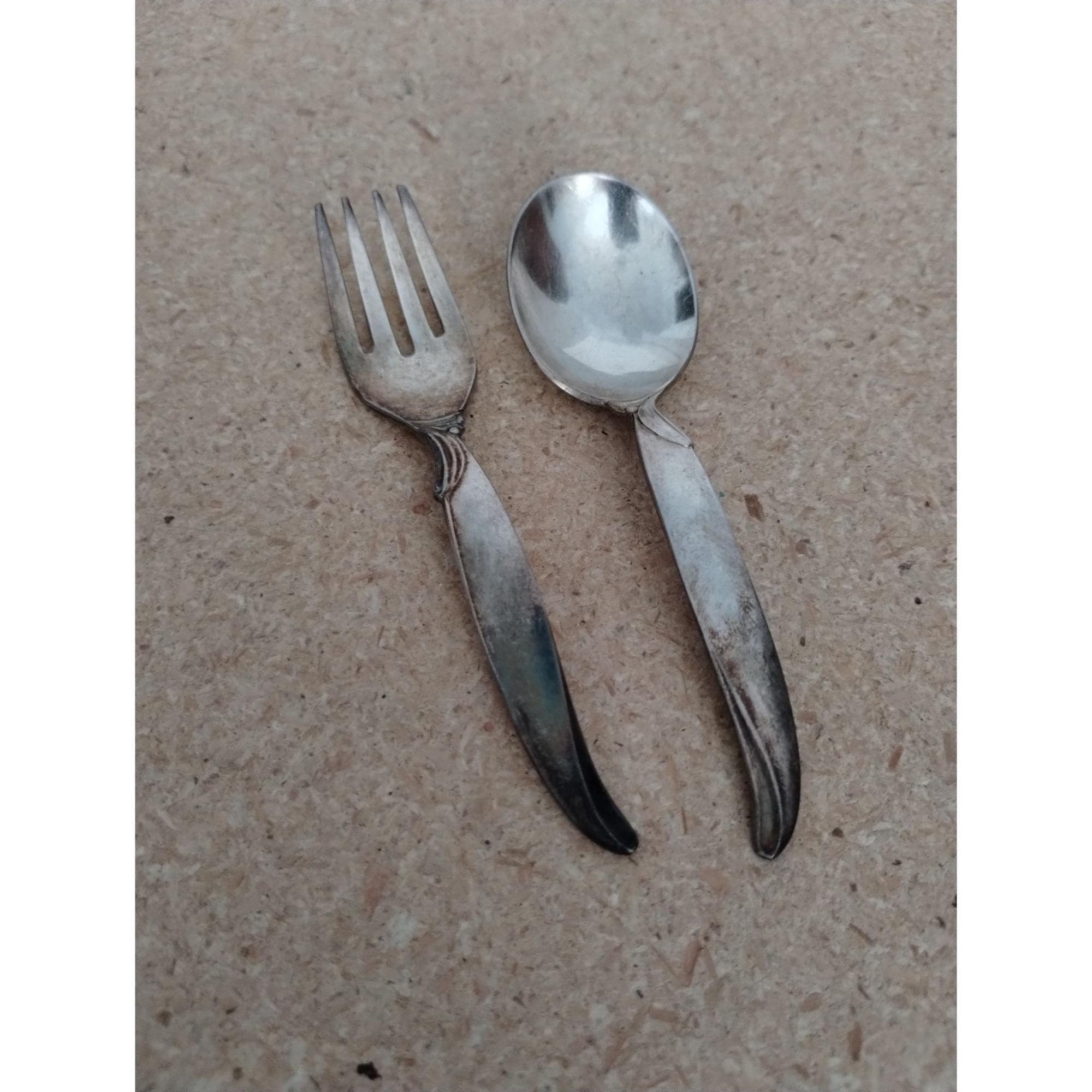Vintage 1847 Rogers Bros. Flair Silver Plate Fork & Spoon Set - Etsy