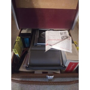 Vintage Polaroid Land Camera Model J66 Instant with Leather Case and More