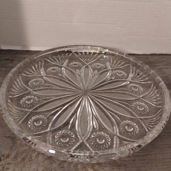 Crystal Serving Platter Etsy