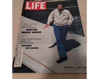 LIFE magazine February 21 1969 Richard Nixon Incident Off Ghana
