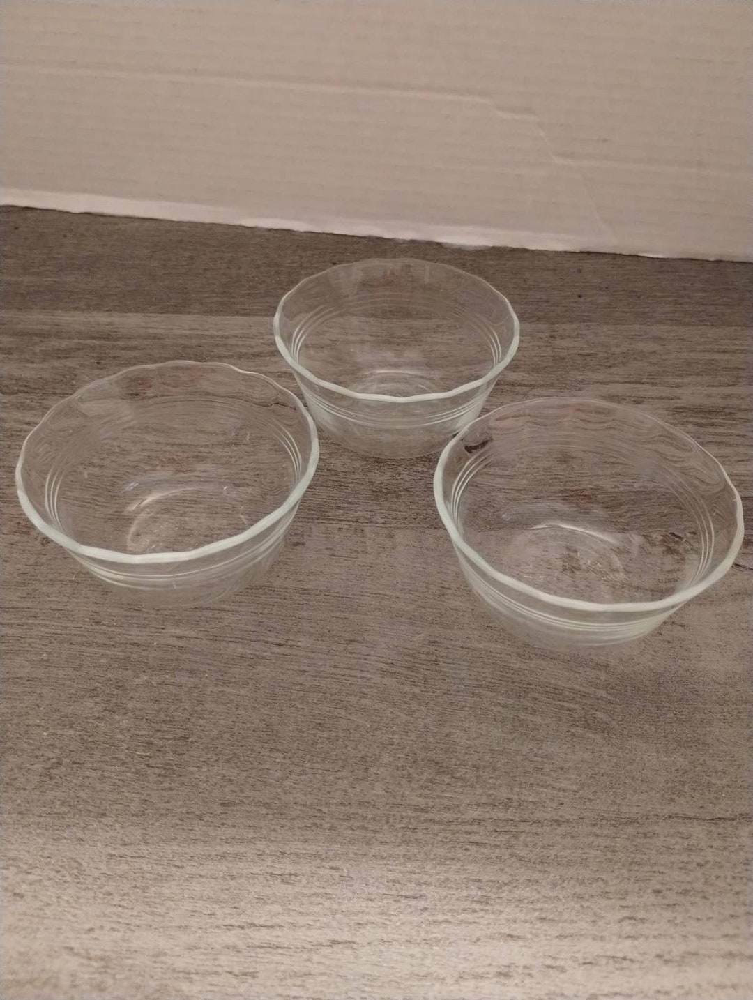 3 Anchor Hocking Glass Condiment Bowls Custard Cups Etsy
