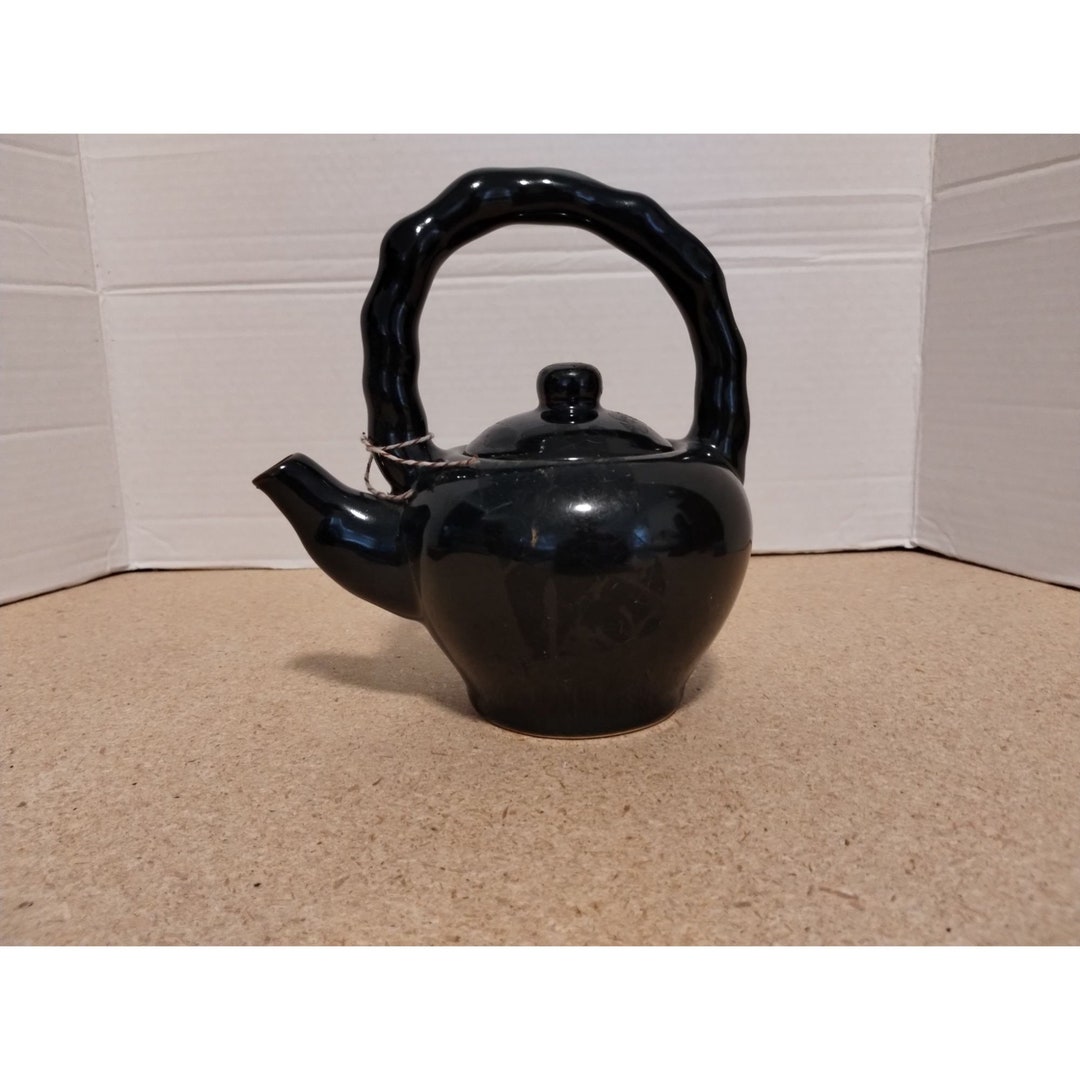 Black Crate and Barrel Teapot Etsy