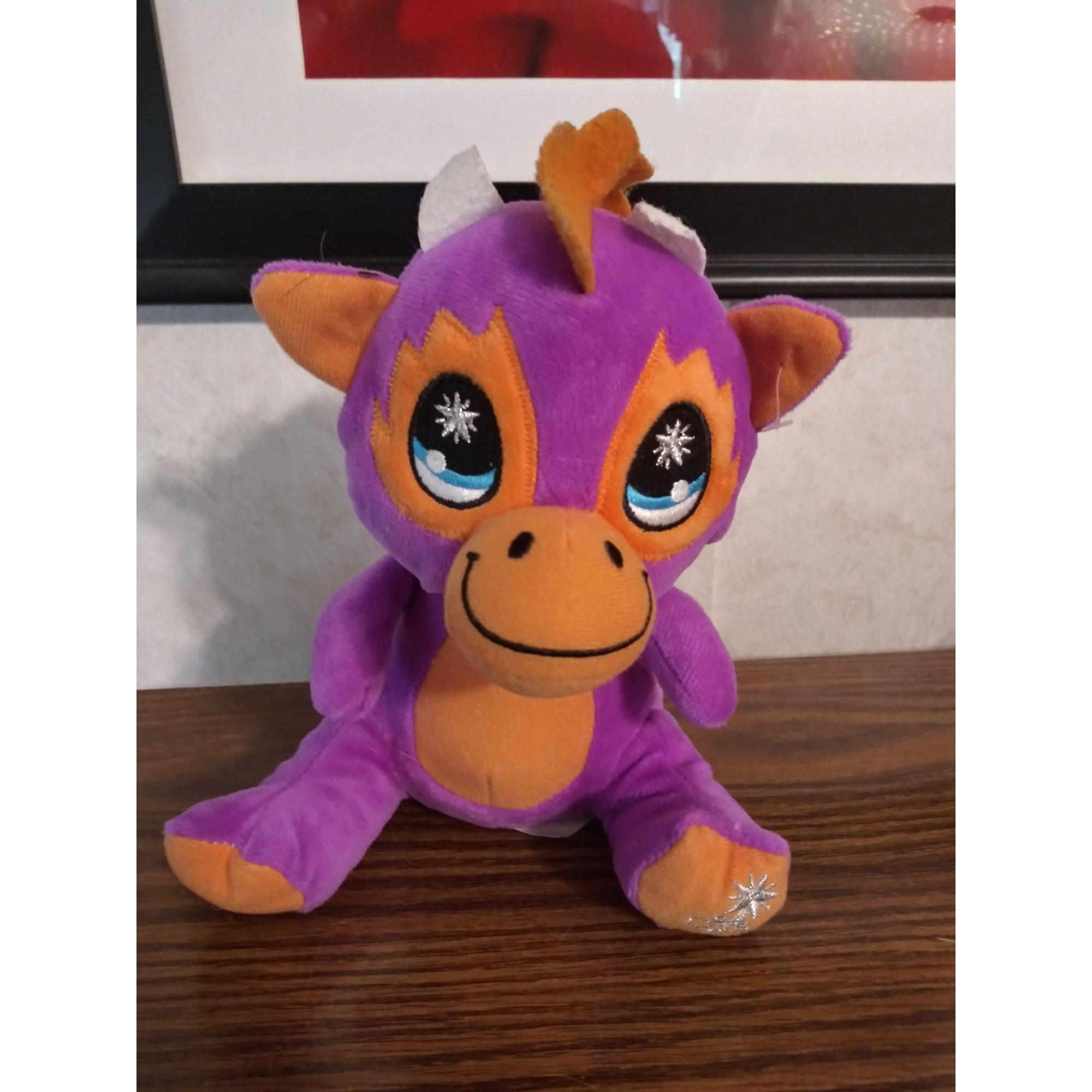 Peek A Boo Toys DREXEL DRAGON Plush Star Brights Purple Orange