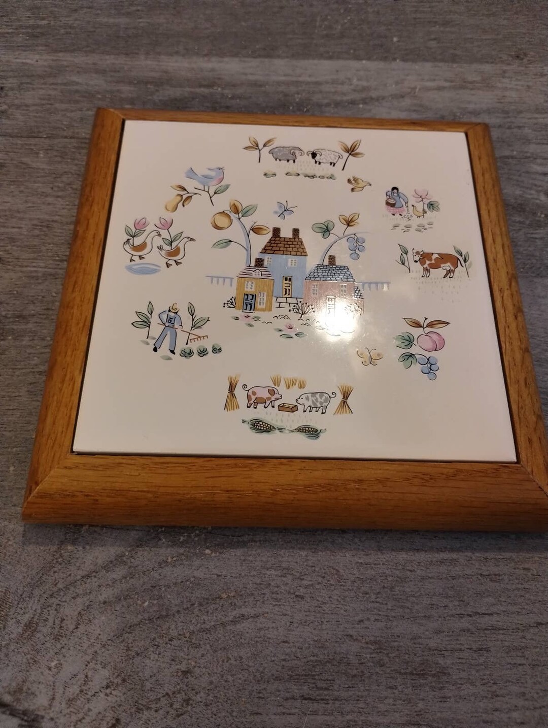 Goodwood Framed Ceramic Tile Trivet Wall Hanging Country Farm Etsy