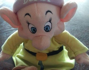Walt Disney Company Plush Dopey Doll 8" Snow White and Seven Dwarfs Vintage