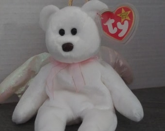 Ty Beanie Babies Halo the Angel Bear 1998
