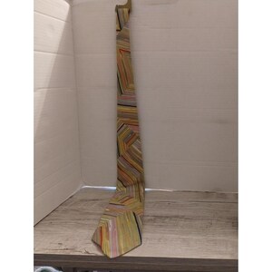 Vintage John Frederics Multicolor Striped Silk Tie 50&quot;