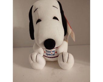 Peanuts Gang Squeaky Happy Valentine's Day SNOOPY 6" Plush STUFFED ANIMAL Toy 50