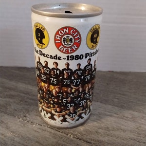 1980 Pittsburgh Steelers Team of the Decade Iron City Beer Can NFL