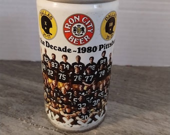 1980 Pittsburgh Steelers Team of the Decade Iron City Beer Can NFL
