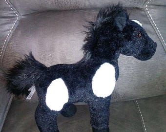 Spirit H14354 Ganz Plush 12" Horse Black White