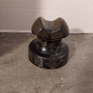 Vintage Power line Electrical Porcelain Ceramic Brown Insulator