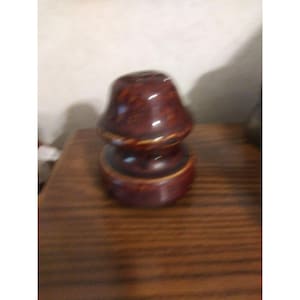 Vintage Brown Drip Porcelain Ceramic Electric Insulator