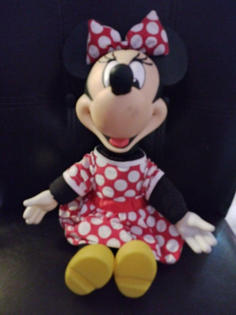 Disney Mickey Mouse et ses amis Minnie Mouse en peluche en peluche 34 cm image 1