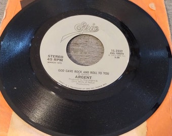 Argent Hold Your Head Up/God Gave Rock & Roll to You 7" 1972 Epic 15-2332