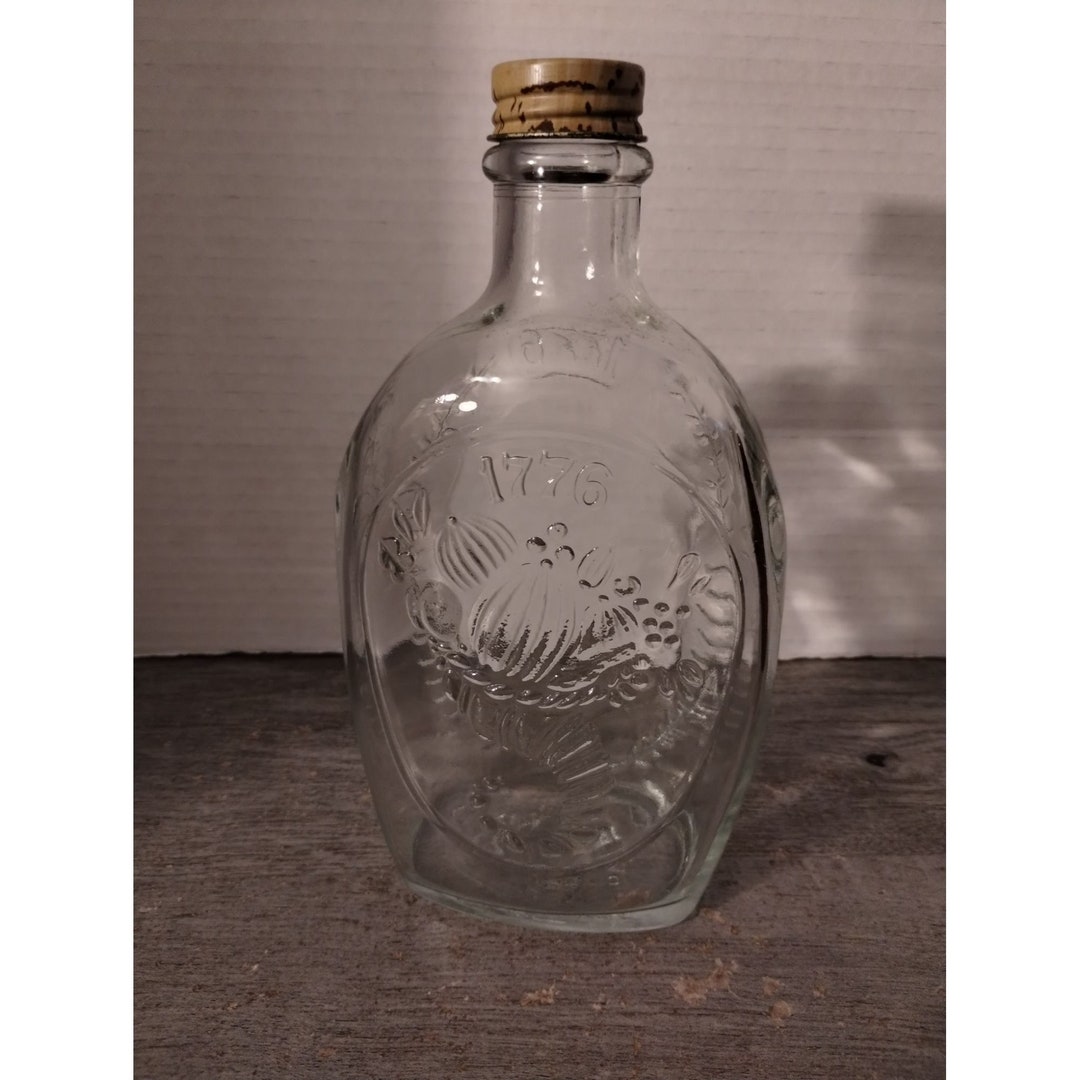 LOG CABIN SYRUP Bottle Cornucopia Pumpkin 1776 Clear Glass - Etsy