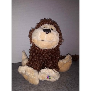 9" Ganz Webkinz Cheeky Monkey HM 080 Plush Stuffed Brown Curly