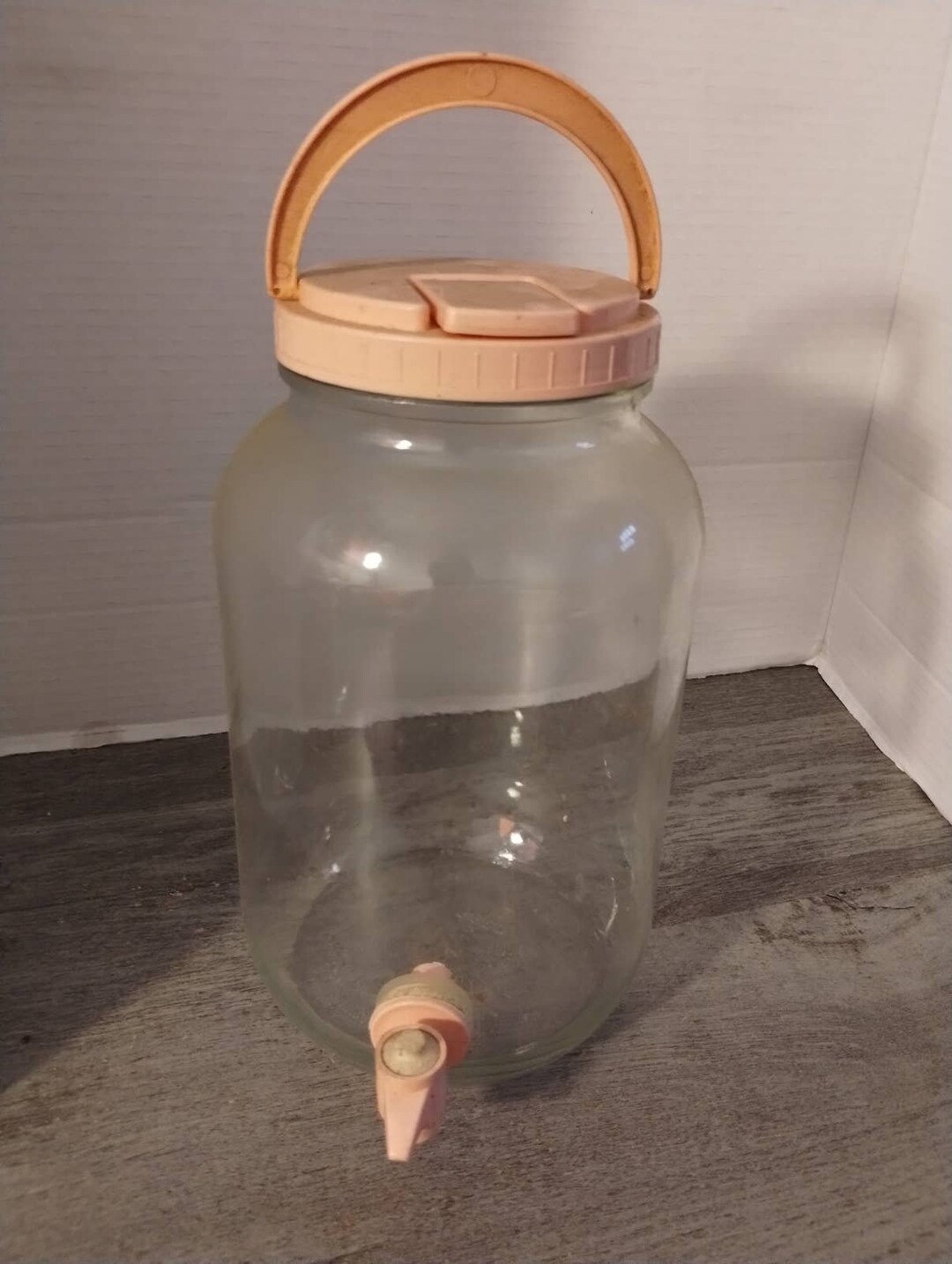 Pink Sun Tea Lemonade Dispenser Glass Jar Spout Etsy