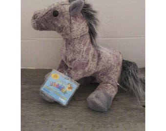 Ganz Webkinz, cheval arabe gris en peluche, animal de compagnie virtuel et code scellé