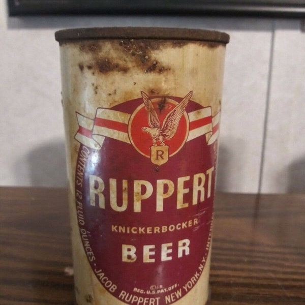 Old Ruppert Knickerbocker Beer Flat Top Can Jacob Ruppert New York NY NYC