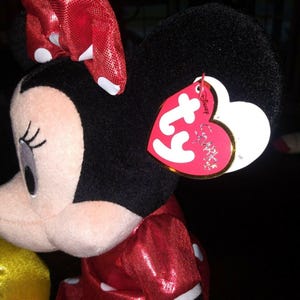 Disney Minnie Mouse TY Sparkle 12' Plush Set w/ Sparkly Clothes image 3